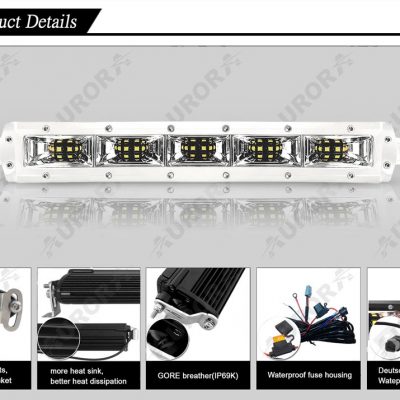 20″ Marine Single Row LED Light Bars – Scene Beam | Aurora