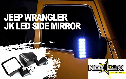 jeep jk side mirrors with led lights