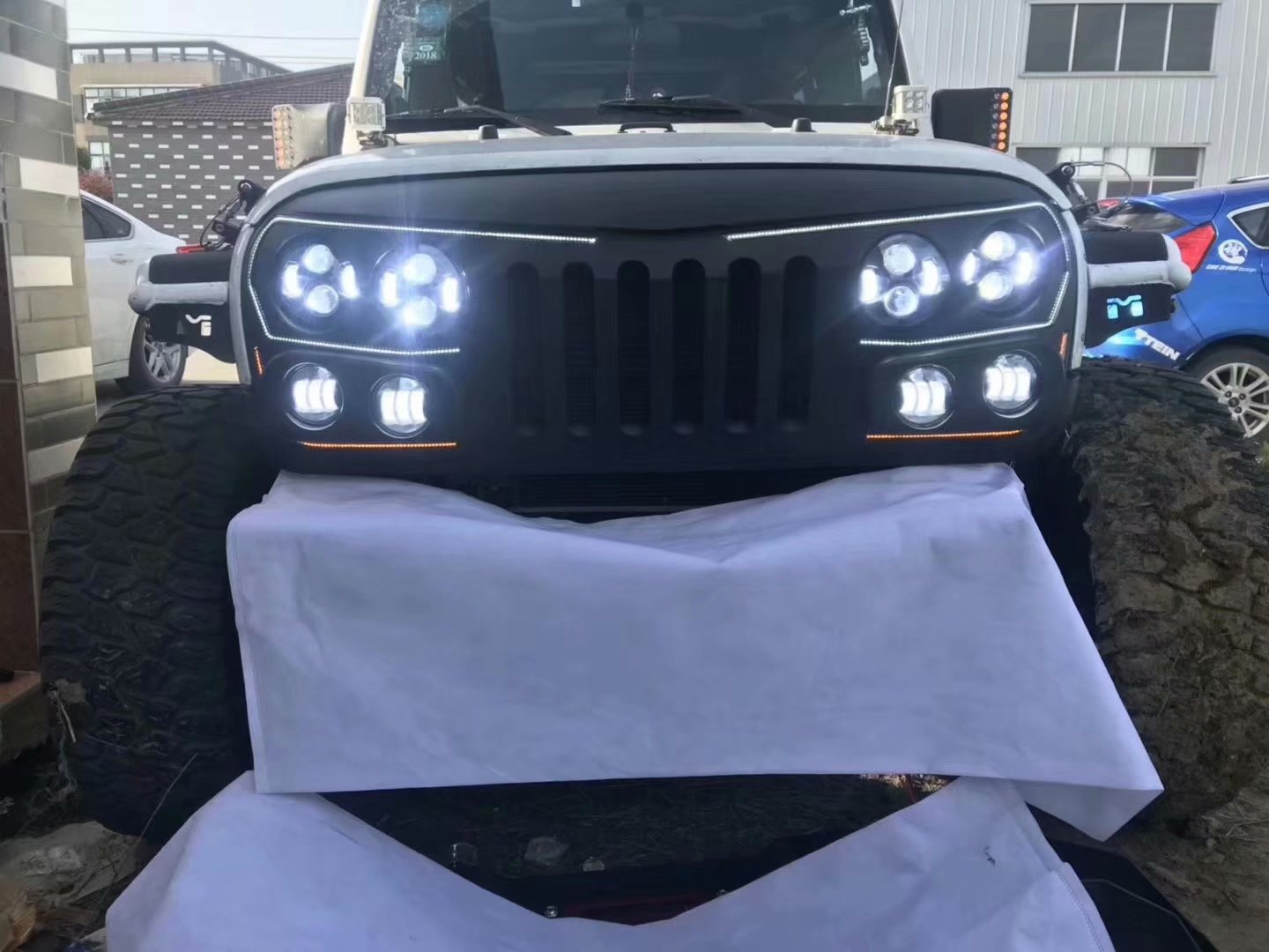 jeep jk dynamic DRL kinetic led grille kit 